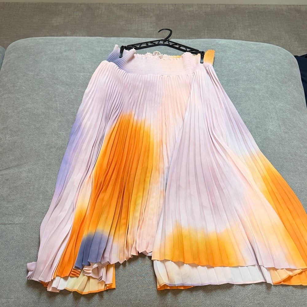 ALC Sonali Dip Dye Shark Bite Hem Skirt, Size S